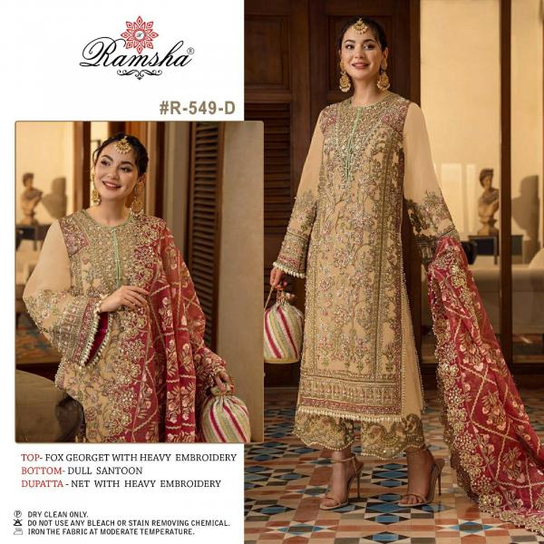 Ramsha R 549 Nx Festive Georgette Designer Pakistani Suit Collection